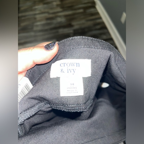 NWT Crown & Ivy black dress pants 14 regular - Picture 6 of 6